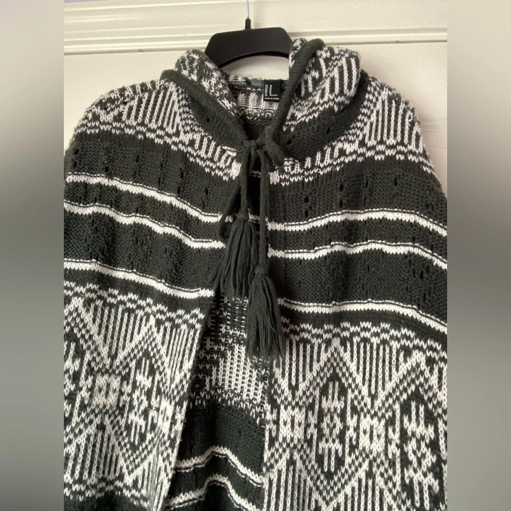 Forever 21 extra long winter open cardigan hooded sweater with slouch pockets - Picture 9 of 16